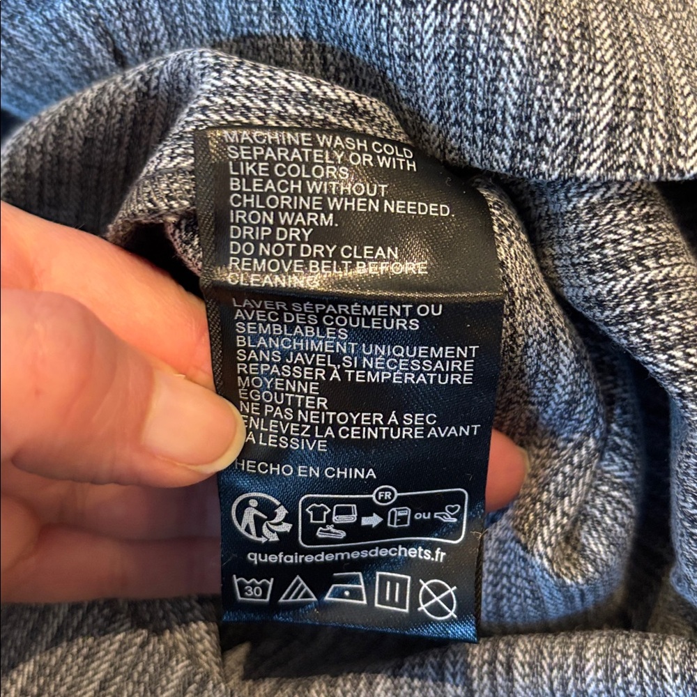 Anthropologie Gray Striped Women's Skort - Picture 6 of 6